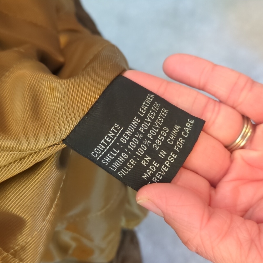 Members Only Leather Jacket, Medium - image 7